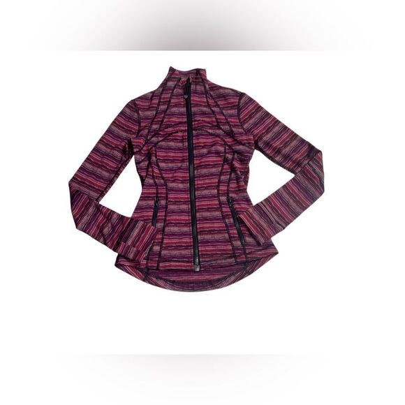 Lululemon ATHLETICA Define Space Dye Twist Regal Plum Alarming zip JACKET SZ 4 - Picture 4 of 9